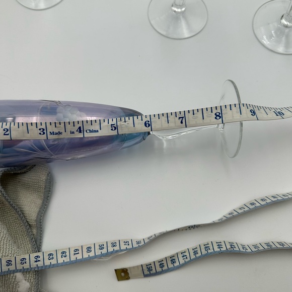 Elegant vintage blue/purple Hue Champagne glasses [set of 4], 8” - Picture 8 of 11